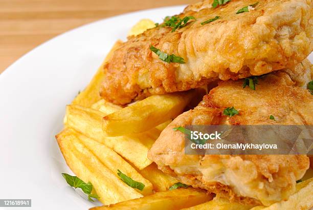 Fried Fish And Chips Stock Photo - Download Image Now - Close-up, Color Image, Crunchy