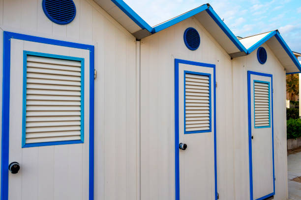 istock Beach huts at Senigallia, Italy 1216190183