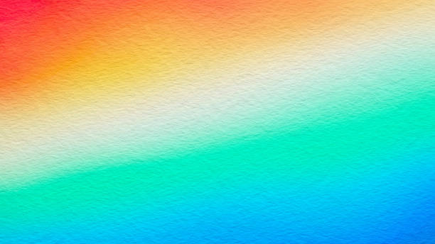 istock Abstract watercolor texture paper background, red orange yellow blue bright gradient colorful horizontal web banner. Sunrise or sea sunset blurred background. 1216190349