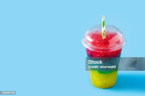 Colorful Slushie Of Differents Flavors Stock Photo - Download Image Now ...