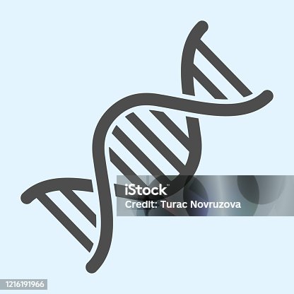istock DNA chain solid icon. Genetic medicine and evolution symbol glyph style pictogram on white background. COVID-19 and Medical signs for mobile concept and web design. Vector graphics. 1216191966
