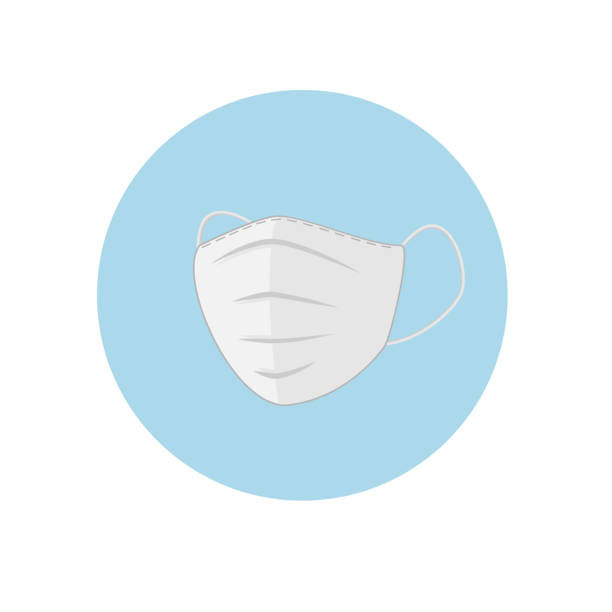 медицинская маска для врачей и пациентов, строителей и художников. значок вектора. - flu virus hygiene doctor symbol stock illustrations