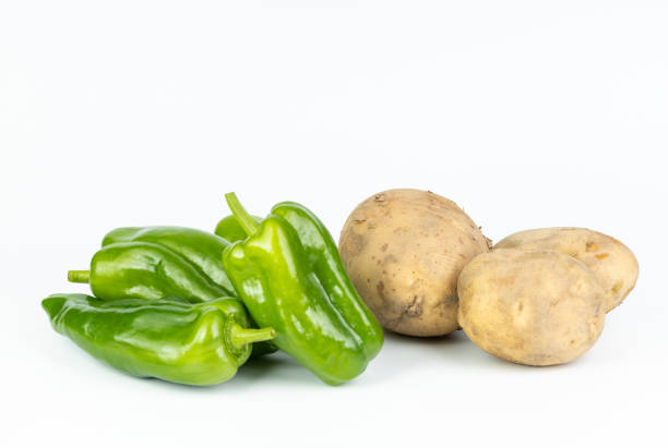 Green bell pepper and potato