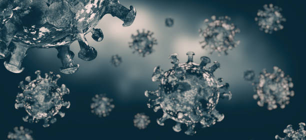 CORONAVIRUS (COVID-19) Banner CORONAVIRUS (COVID-19) - 3d rendered image on a red background. antiviral drug stock pictures, royalty-free photos & images