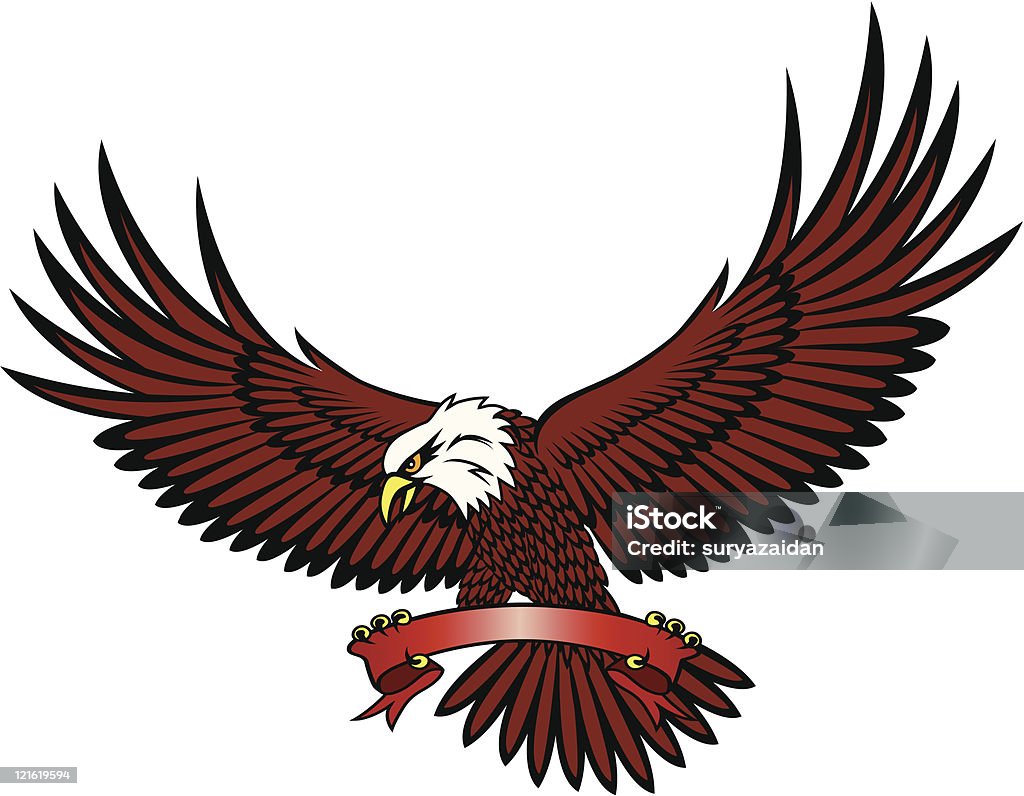 Eagle with emblem Vector illustration of eagle with emblem American Culture stock vector