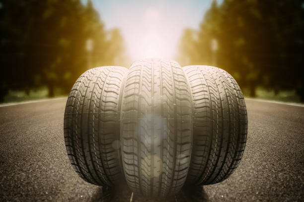 istock a black isolation rubber tire, on the white backgrounds 1216199789