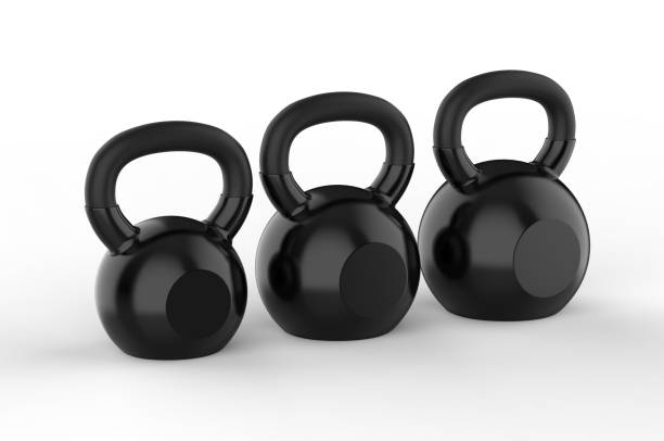 istock Blank Kettle bell Weight For Branding. 3d render illustration. 1216200051