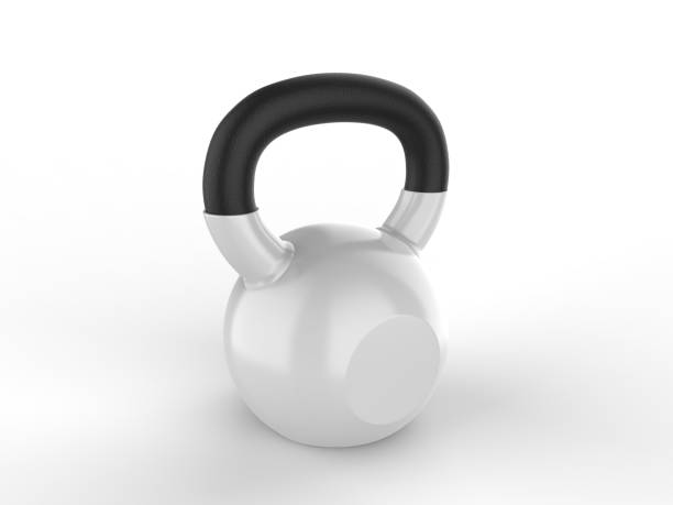 istock Blank Kettle bell Weight For Branding. 3d render illustration. 1216200059