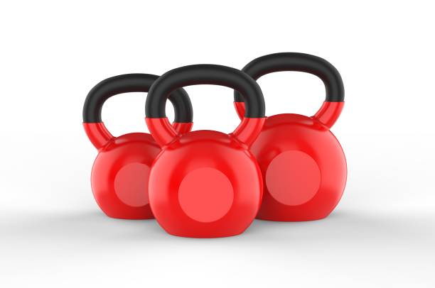 istock Blank Kettle bell Weight For Branding. 3d render illustration. 1216200730