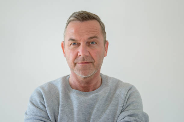 istock Front bust portrait of middle-aged man 1216202074