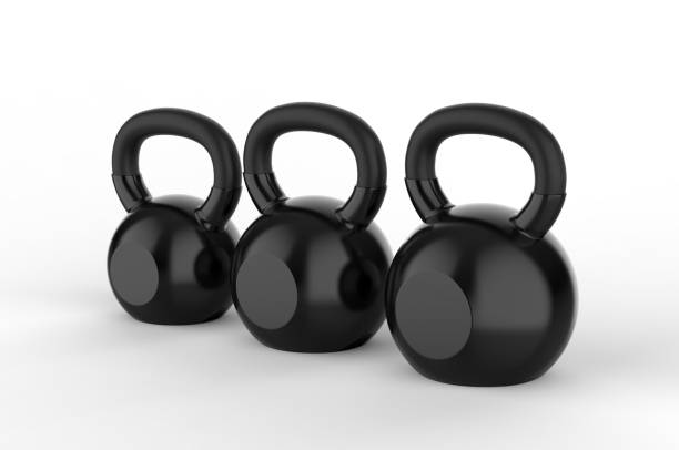istock Blank Kettle bell Weight For Branding. 3d render illustration. 1216202157