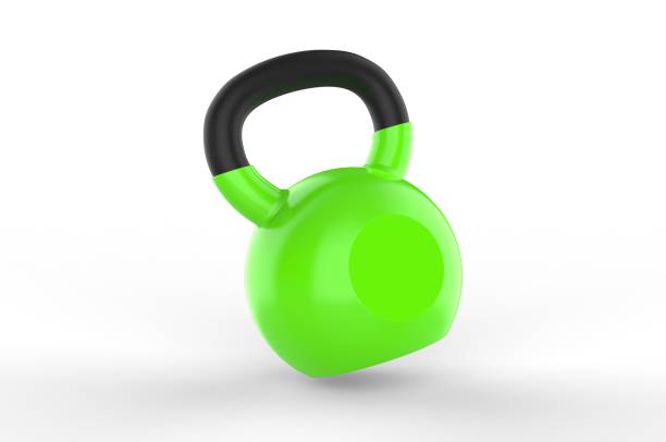istock Blank Kettle bell Weight For Branding. 3d render illustration. 1216205104