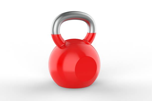 istock Blank Kettle bell Weight For Branding. 3d render illustration. 1216205105