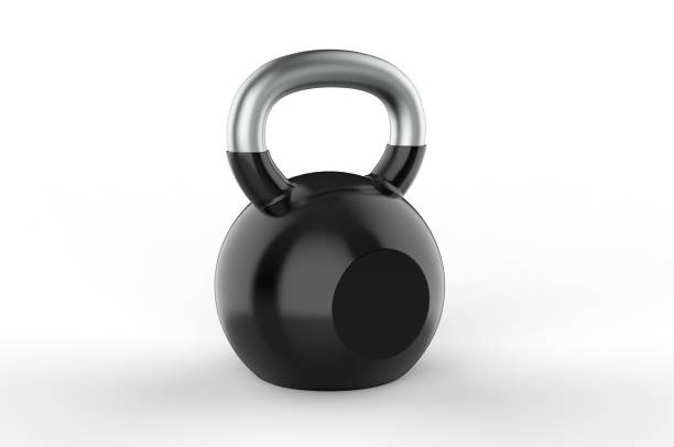 istock Blank Kettle bell Weight For Branding. 3d render illustration. 1216205108