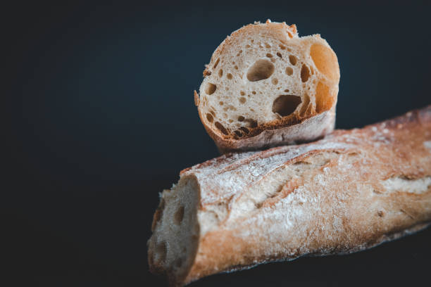 breadstick. france 3 - baking traditional culture studio shot horizontal imagens e fotografias de stock