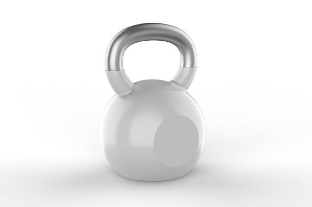 istock Blank Kettle bell Weight For Branding. 3d render illustration. 1216206659