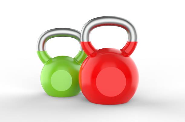 istock Blank Kettle bell Weight For Branding. 3d render illustration. 1216207011