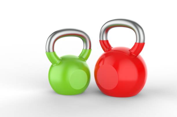 istock Blank Kettle bell Weight For Branding. 3d render illustration. 1216207015