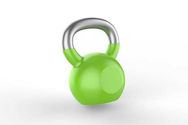 istock Blank Kettle bell Weight For Branding. 3d render illustration. 1216208900