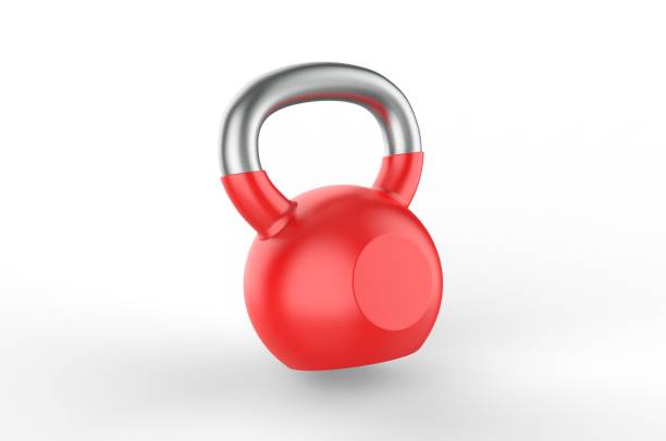 istock Blank Kettle bell Weight For Branding. 3d render illustration. 1216209067