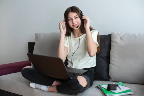 istock Teenager girl is learning 1216214254