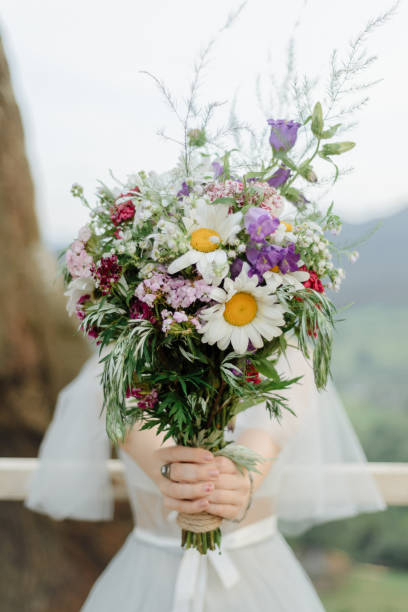 istock Bridal bouquet using wild flowers 1216216664