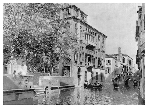 Life in Venice - Scanned 1894 Engraving