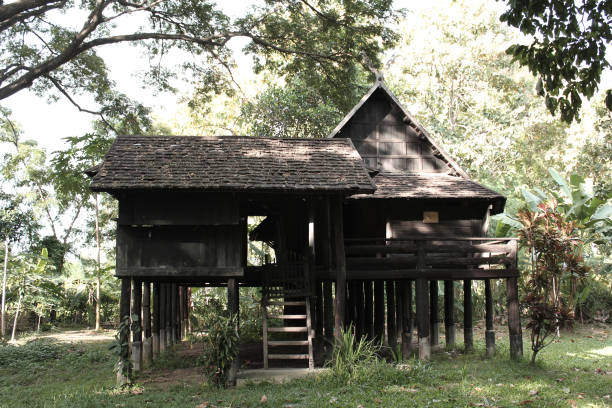 istock thai vernacular architecture housing with step raising 1216223620