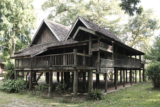 istock thai vernacular architecture housing with step raising 1216223648