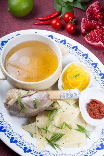 istock Asian nomadic meat and pasta soup 1216224802