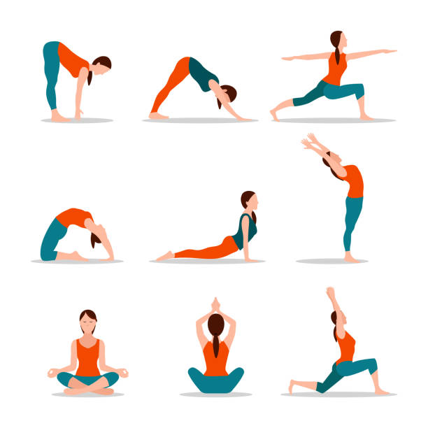 10+ Lunge And Twist Exercise Illustrations, Royalty-Free Vector ...