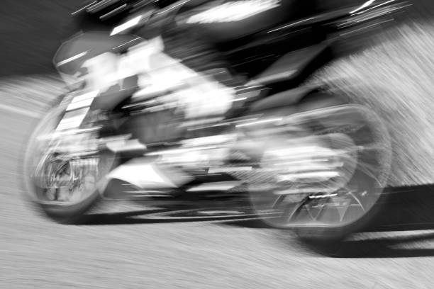 Speed Abstract Motorcycle racing in Monochrome, black and white motorcycle photos stock pictures, royalty-free photos & images