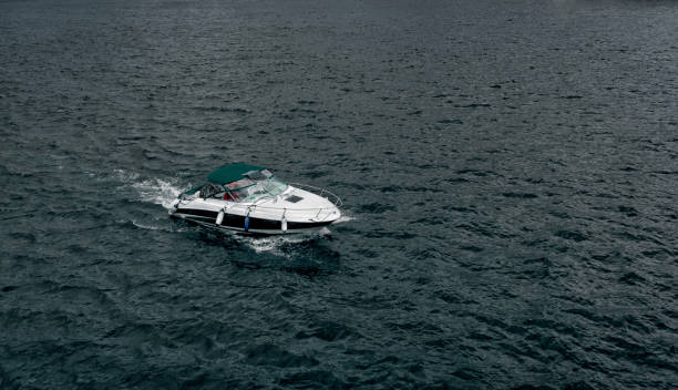 istock Boat on the high seas. 1216228724