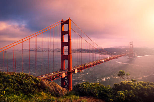 istock Sunset on the Golden Gate Bridge in San Francisco 1216229960