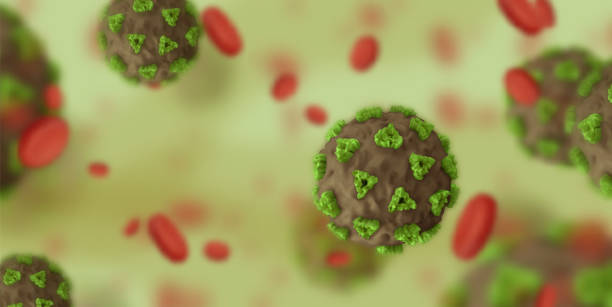 istock Novel Coronavirus (2019-nCoV). Virus Covid 19-NCP. Coronavirus nCoV denoted is single-stranded RNA virus. Background with realistic 3d black and green viruses cells. SARS-CoV2. vector illustration. 1216235471