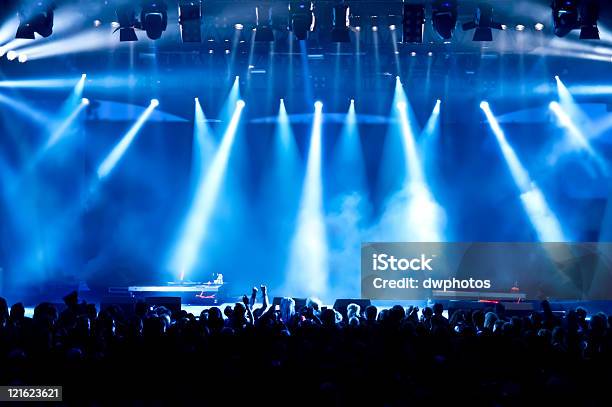 Concert Crowd Stock Photo - Download Image Now - Stage Light, Smoke - Physical Structure, Exhibition