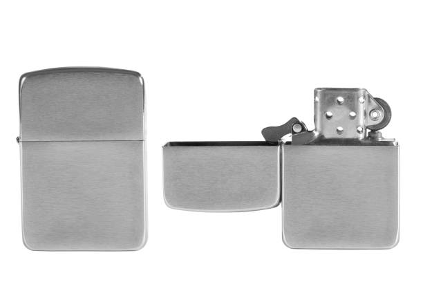 istock Two lighters isolated on a white background. Close-up. 1216243249