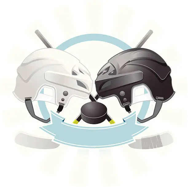 Vector illustration of Ice Hockey emblem