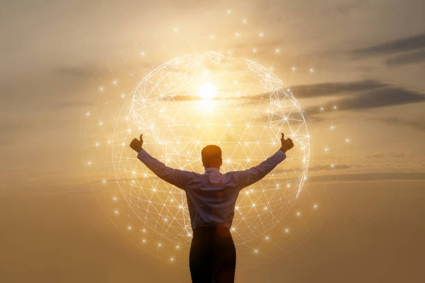 istock Concept of successful global communication. 1216243979