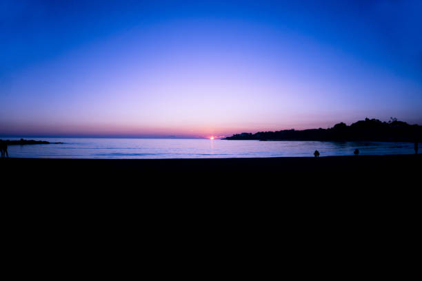 istock Beautiful sunset on the beach without people. Copy space 1216246815