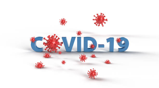 istock COVID-19 word with the virus cells (clipping path) 1216247152