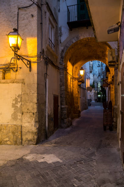 istock evening narrow streets of old town 1216254804