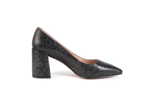 istock women's shoes on a white background isolated. Copy space text. 1216254996