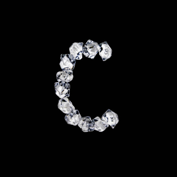 istock Single letter made of ice or cracked glass 1216257725