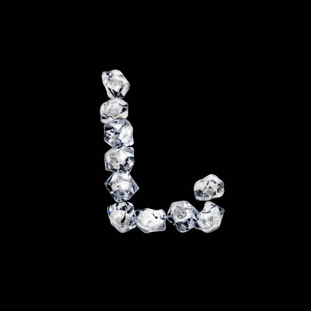 istock Single letter made of ice or cracked glass 1216257748