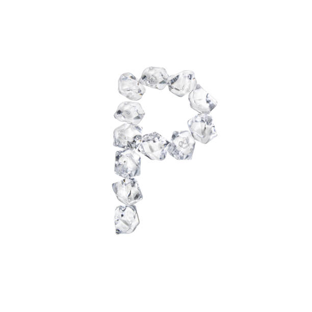 istock Single letter made of ice or cracked glass 1216257764