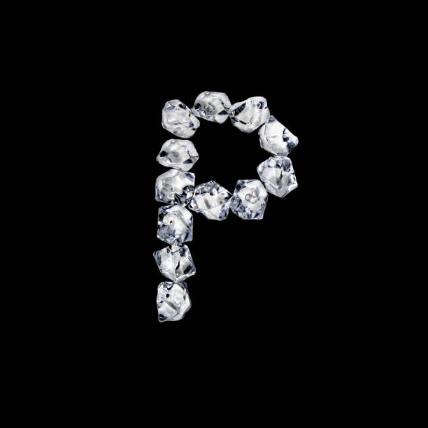 istock Single letter made of ice or cracked glass 1216257766