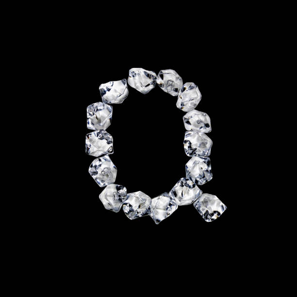 istock Single letter made of ice or cracked glass 1216257767