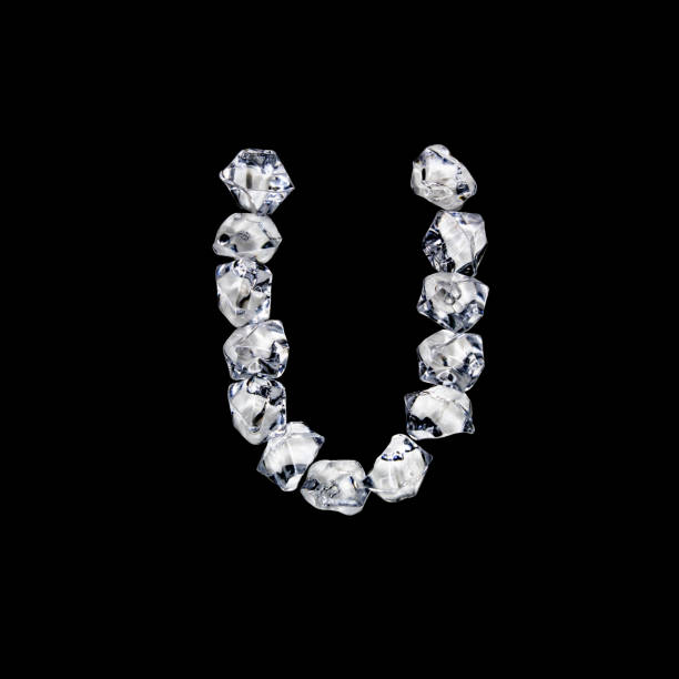 istock Single letter made of ice or cracked glass 1216257797