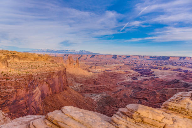 istock View on typical rock formations in Conyonlands National Park in Utah in winter 1216260646